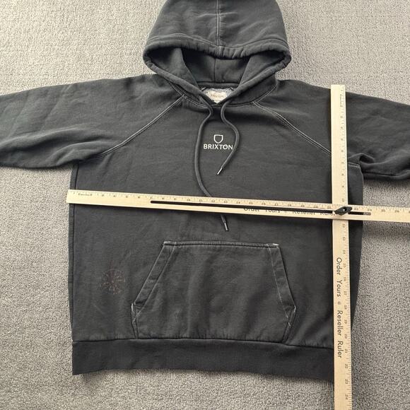 Brixton Hoodie Adult Large Gray Long Sleeve Sweater Sweatshirt Casual Men's - Picture 10 of 14